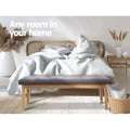 Artiss Ottoman Bench 120cm Linen Grey Foot Stool Storage
