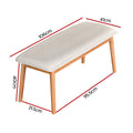 Artiss Dining Bench 106cm Upholstered Wooden Seat Chair