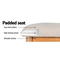 Artiss Dining Bench 106cm Upholstered Wooden Seat Chair