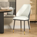Artiss Dining Chairs Set of 2 Leather Beige Black