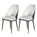 Artiss Dining Chairs Set of 2 Leather Beige Black
