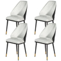 Artiss Dining Chairs Set of 4 Leather Beige Black