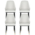 Artiss Dining Chairs Set of 4 Leather Beige Black
