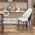 Artiss Dining Chairs Set of 4 Leather Beige Black