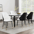 Artiss Dining Chairs Set of 4 Leather Beige Black