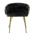 Artiss Dining Chair Armchair Velvet Black Kitchen Lounge Café