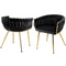 Artiss 2x Velvet Dining Armchair Black