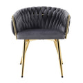Artiss Velvet Dining Chair Grey Armchair Lounge Cafe Kitchen