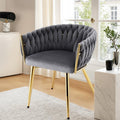 Artiss Velvet Dining Chair Grey Armchair Lounge Cafe Kitchen