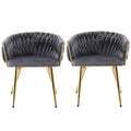 Artiss Dining Chairs Velvet Armchair Grey Set of 2