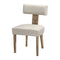 Artiss Dining Chairs Set of 2 Linen Beige Wooden Legs