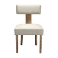 Artiss Dining Chairs Set of 2 Linen Beige Wooden Legs