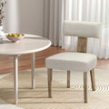 Artiss Dining Chairs Set of 2 Linen Beige Wooden Legs