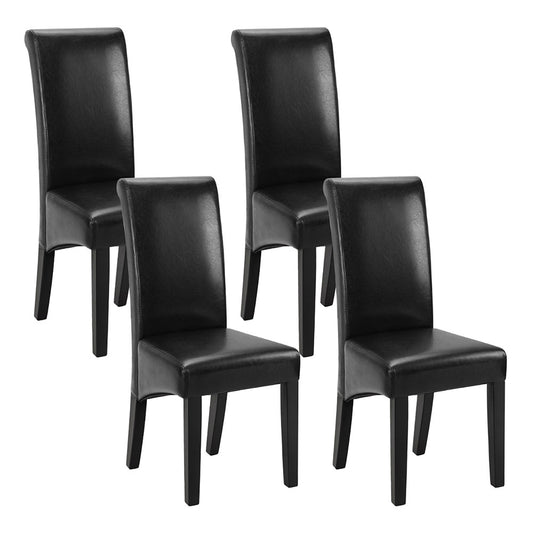 Artiss Dining Chairs Set of 2 Leather Parsons Black