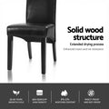 Artiss Dining Chairs Set of 2 Leather Parsons Black