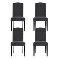 Artiss Dining Chairs Set of 4 Linen Parsons Dark Grey