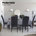 Artiss Dining Chairs Set of 4 Linen Parsons Dark Grey