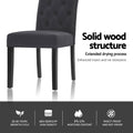 Artiss Dining Chairs Set of 4 Linen Parsons Dark Grey