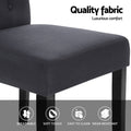 Artiss Dining Chairs Set of 4 Linen Parsons Dark Grey