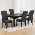 Artiss Dining Chairs Set of 4 Linen Parsons Dark Grey
