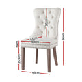 Artiss Dining Chairs Beige Velvet Set of 4