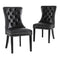 Artiss Dining Chairs Black Leather Set of 2