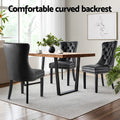 Artiss Dining Chairs Black Leather Set of 2