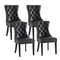Artiss Dining Chairs Black Leather Set of 4