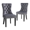 Artiss Dining Chairs Grey Velvet Set of 2