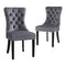 Artiss Dining Chairs Grey Velvet Set of 2
