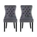 Artiss Dining Chairs Grey Velvet Set of 2