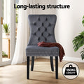 Artiss Dining Chairs Grey Velvet Set of 2