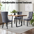 Artiss Dining Chairs Grey Velvet Set of 2