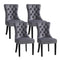 Artiss Dining Chairs 4pc Grey Velvet