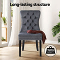 Artiss Dining Chairs 4pc Grey Velvet