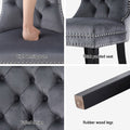 Artiss Dining Chairs 4pc Grey Velvet