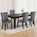 Artiss Dining Chairs 4pc Grey Velvet