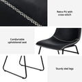 Artiss 2x Dining Chairs PU Leather Retro Kitchen Cafe Black