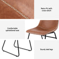 Artiss 4x Retro PU Leather Dining Chairs Brown Kitchen Cafe