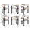 Artiss Dining Chairs Set of 6 Velvet Upholstered Barrel Chairs with Curved Armrests & Back Beige