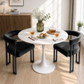 Artiss Dining Chairs Set of 2 Velvet Upholstered Barrel Chairs with Curved Armrests & Back Black