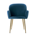 Artiss Dining Chairs Set of 2 Velvet Armchair Blue