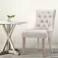 Artiss Dining Chairs Set of 2 French Provincial Beige Linen