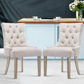 Artiss Dining Chairs Set of 2 French Provincial Beige Linen