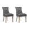 Artiss Dining Chairs Set of 2 French Provincial Grey Linen