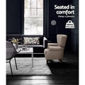 Artiss Wingback Armchair Beige Andrew