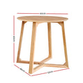 Artiss Round Coffee Table Wooden Beige Side Table Nightstand