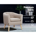 Artiss Armchair Tub Chair Beige Adora