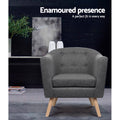 Artiss Grey Armchair Tub Chair