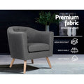 Artiss Grey Armchair Tub Chair